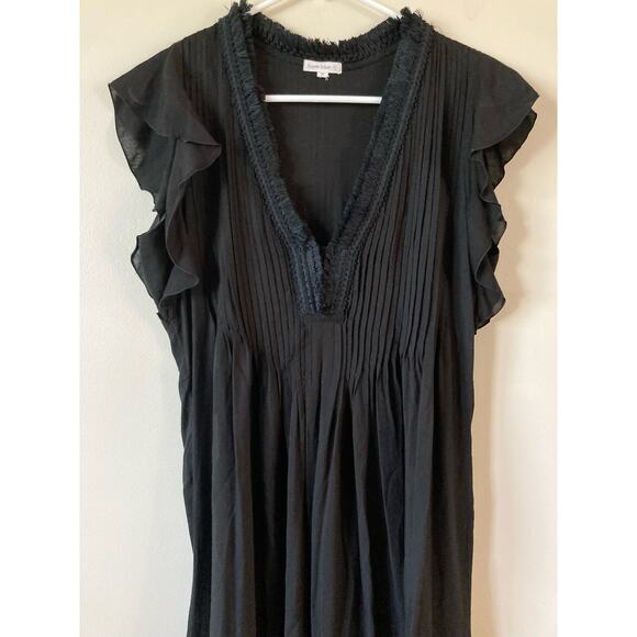 POUPETTE ST BARTH Sasha Mini Dress Cover Up Black M - Picture 4 of 8